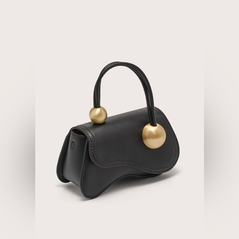 Cult Gaia Kazia Leather Crossbody Bag in Black - Picture 4 of 12